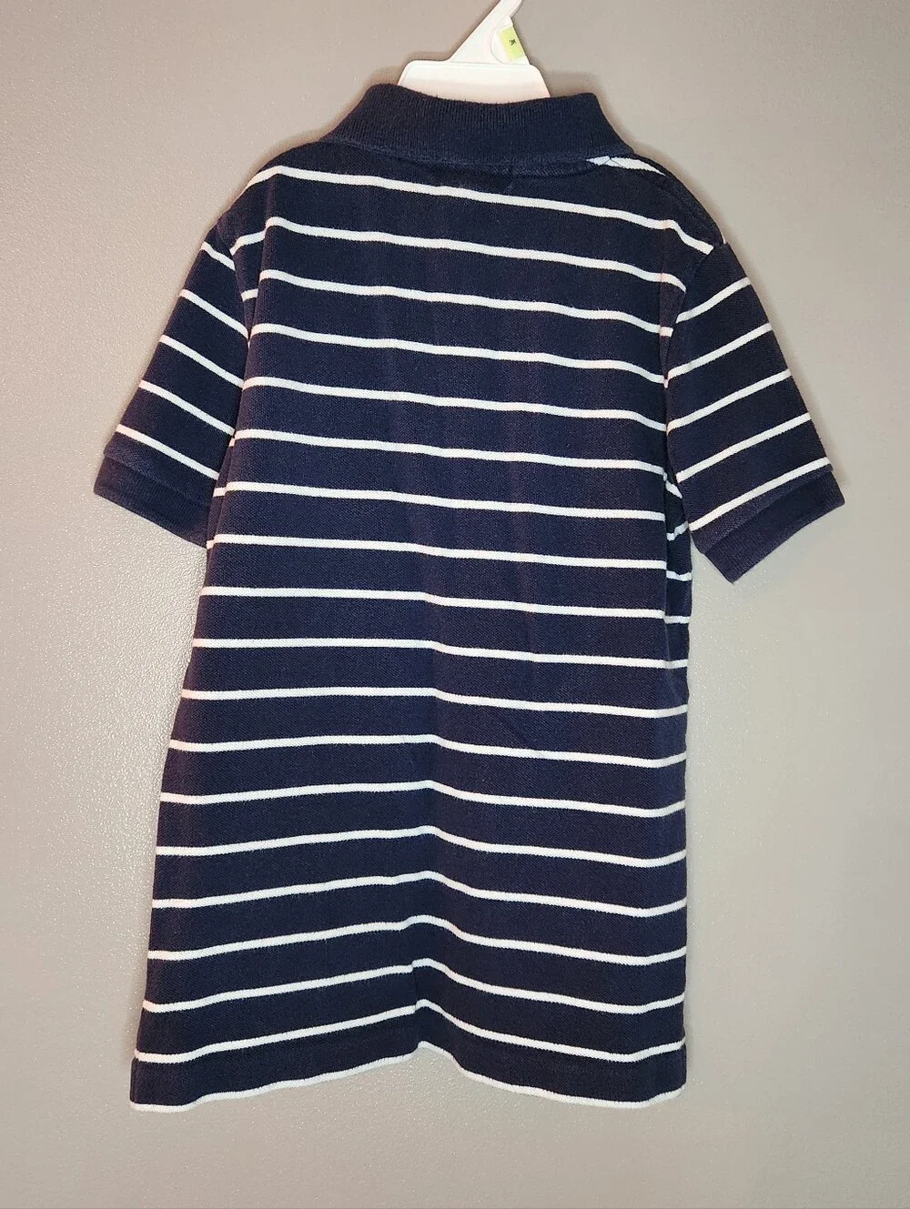 Boys Polo Ralph Lauren Navy & White Striped  Polo Size 6